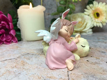 Load image into Gallery viewer, Adorable Peaceful Angel Baby Girl with Bear Figurine Fantasy Angels Collection-OsirisTradingUK