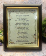 Load image into Gallery viewer, Framed Picture Prayer of Saint Francis Christianity Religious Wall Decor