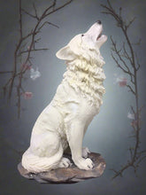 Load image into Gallery viewer, Howling Wolf Figurine Statue Ornament Wolves Gothic Style Sculpture Full Moon-OsirisTradingUK