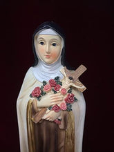 Charger l'image dans la galerie, Statue de Sainte Thérèse de Jésus Sculpture de Sainte Catholique Figurine Religieuse