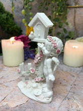 Load image into Gallery viewer, Guardian Angel Figurine Cherub with Bird House Statue Ornament Sculpture Gift-Collectables:Fantasy, Myth & Magic:Mythical Creatures:Angels-OsirisTradingUK