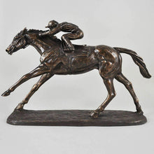 Laden Sie das Bild in den Galerie-Viewer, Flat Race Horse and Jockey Statue Sculpture Ideal Equestrian Gift-OsirisTradingUK