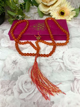 Load image into Gallery viewer, Orange Glass Japa Mala Buddhism Buddhist Meditation 8 mm-OsirisTradingUK