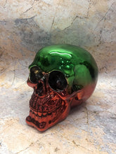 Load image into Gallery viewer, Red and Green Skull Ornament Figure Skulls Collection Sculpture Gothic Decor-OsirisTradingUK