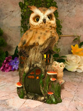 Load image into Gallery viewer, Novelty Owls House with Led Light Figurine Statue Ornament Owl Gift-OsirisTradingUK