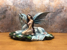 Laden Sie das Bild in den Galerie-Viewer, Large Fairy and Unicorn Companion Sculpture Statue Mythical Creatures Figure-OsirisTradingUK