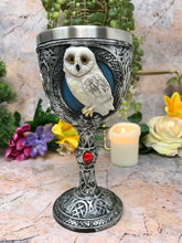 Load image into Gallery viewer, Wise Owl Goblet Chalice Gothic Decor Owls Collection Medieval Style Ornament-OsirisTradingUK