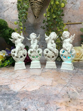 Laden Sie das Bild in den Galerie-Viewer, Set of Four Guardian Angel Figurine LED Cherubs Resting on Heart Sculpture Gift-Collectables:Fantasy, Myth & Magic:Mythical Creatures:Angels-OsirisTradingUK