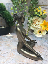 Laden Sie das Bild in den Galerie-Viewer, Yoga Sculpture Padmasana Lotus Seat Female Statue Figure Ornament-OsirisTradingUK