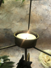 Load image into Gallery viewer, Black Panther Tea Light Holder - 31cm Cold Cast Resin and Metal, Enchanting Wildlife Sculpture with Cubs, Forest Themed Candle Decor, Mystical Feline Art-OsirisTradingUK