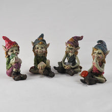 Load image into Gallery viewer, Pixie Small Children Set of 4 Garden Magic Decor Indoor Outdoor Fairy Gift H6cm-OsirisTradingUK