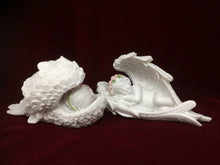 Load image into Gallery viewer, Pair of Guardian Angel Sleeping in Wings Figurine Cherubs with Roses Ornament-Collectables:Fantasy, Myth & Magic:Mythical Creatures:Angels-OsirisTradingUK