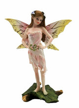 Load image into Gallery viewer, Flower Fairy Standing on Leaf Figurine Fantasy Fairies Mythical Sculpture Gift
