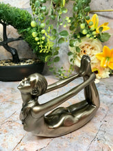 Load image into Gallery viewer, Bronze Effect Sculpture Yoga Dhanurasana Statue Meditating Female Figure