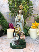 Load image into Gallery viewer, Blessed Virgin Mary Our Lady of Fatima with Children Statue Ornament Figurine-OsirisTradingUK