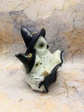 Load image into Gallery viewer, Whimsical Witchy Owl Family with Spell Book Figurine Pagan Decoration Witch