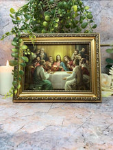 Laden Sie das Bild in den Galerie-Viewer, Laminiertes gerahmtes Bild Das letzte Abendmahl Jesus Christentum Religiöse Dekoration