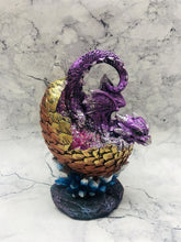 Load image into Gallery viewer, Whimsical Purple Baby Dragon Hatchling Figurine Fantasy Art Statue Dragon Age-OsirisTradingUK
