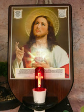 Load image into Gallery viewer, Large Electric Altar Sacred Heart of Jesus Religious Wall Decoration
