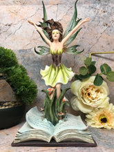 Load image into Gallery viewer, Fairy and Enchanted Book Figurine Fantasy Fairies Figure Mythical Sculpture Gift-OsirisTradingUK