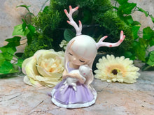 Load image into Gallery viewer, Mythical Creature Girl with Cat Faun Figurine Fantasy Children of the Forest-OsirisTradingUK