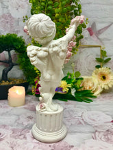 Load image into Gallery viewer, Guardian Angel Figurine Cherub Holding Flowers Statue Ornament Sculpture Gift-Collectables:Fantasy, Myth & Magic:Mythical Creatures:Angels-OsirisTradingUK