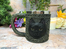 Load image into Gallery viewer, Lucky Black Cat Tankard Gothic Decor Wiccan Pagan Cats Collection Ornament-OsirisTradingUK