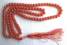 Load image into Gallery viewer, Orange Glass Japa Mala Buddhism Buddhist Meditation 8 mm-OsirisTradingUK