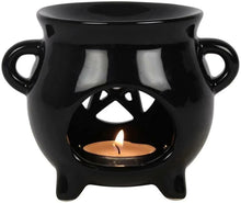 Load image into Gallery viewer, Oil Burner Pentagram Black Warmer Reiki Healing Space Clearing Feng Shui-OsirisTradingUK