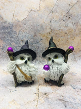 Load image into Gallery viewer, Pair of Comical Owls Witches Figurines Wicca Pagan Decor Owl Collection-OsirisTradingUK
