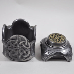Celtic Style Yin Yang Storage Box Bronze Effect Feng Shui Buddhist Gift