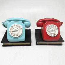 Load image into Gallery viewer, Retro Telephone Book Ends Vintage Style Phone Bookends Shelves Tidier-OsirisTradingUK