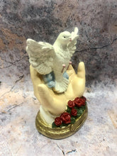 Load image into Gallery viewer, Holy Spirit Trinity Dove in God's Hands Religious Art Confirmation Keepsake