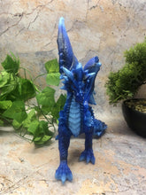 Load image into Gallery viewer, Fierce Blue Dragon Statue Gothic Dragons Collection Fantasy Sculpture Ornament-OsirisTradingUK
