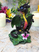 Laden Sie das Bild in den Galerie-Viewer, Dragon Flower Guardian Fantasy Sculpture Mythical Statue Gothic Ornament Gift-OsirisTradingUK