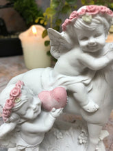 Load image into Gallery viewer, Guardian Angel Figurine Cherub with Horse Companion Statue Ornament Sculpture
