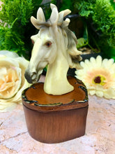 Load image into Gallery viewer, Heart Shaped White Horse Trinket Box Secret Stash Equestrian Horses Collection-OsirisTradingUK