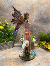 Load image into Gallery viewer, Large Fairy and Flamingo Companion Sculpture Statue Mythical Creatures Figure