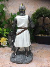 Laden Sie das Bild in den Galerie-Viewer, Templar Knight Standing with Sword & Shield Statue Ornament Medieval Sculpture-OsirisTradingUK