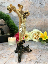 Charger l'image dans la galerie, Freestanding Crucifix Cross Resin Corpus Christi Jesus Christ Religious Ornament-OsirisTradingUK