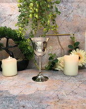 Load image into Gallery viewer, Silver Triple Moon Goddess Goblet Chalice Wiccan Altar Decoration Pagan Ritual