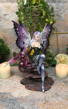 Load image into Gallery viewer, Fairy with Dragon Companion Figurine Fantasy Fairies Figure Mythical Sculpture