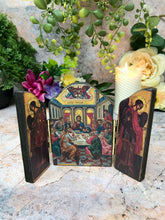 Load image into Gallery viewer, The Last Supper Jesus Christ Triptych Icon Style Religious Wall Plaque Decor