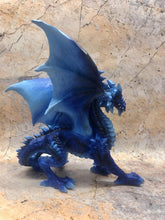 Load image into Gallery viewer, Fierce Blue Dragon Statue Gothic Dragons Collection Fantasy Sculpture Ornament-OsirisTradingUK