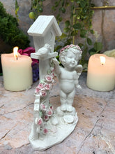 Load image into Gallery viewer, Guardian Angel Figurine Cherub with Bird House Statue Ornament Sculpture Gift-Collectables:Fantasy, Myth & Magic:Mythical Creatures:Angels-OsirisTradingUK