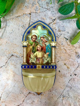 Load image into Gallery viewer, Luminous Holy Family Water Font Jesus Mary Joseph Wall Plaque Ornament
