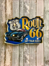 Load image into Gallery viewer, Vintage Metal 3D LED Logo Sign Route 66 Garage Car Man Cave Wall Plaque-OsirisTradingUK