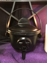 Load image into Gallery viewer, Cast Iron Cauldron Pentagram Witchcraft Spellcast Wiccan Supplies Pagan Gift-OsirisTradingUK