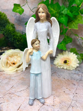 Load image into Gallery viewer, Guardian Angel with Child Figurine Statue Sculpture Figure Angels Collection-OsirisTradingUK