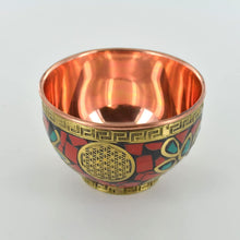 Load image into Gallery viewer, Flower of Life Copper Bowl Wicca Pagan Altar Celtic Decor Home Decoration Gift-OsirisTradingUK